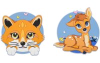 Schneiders Badges Fox + Baby Deer, 2 Stück
