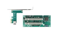 Delock PCI-E Riser Karte x1 zu 2x PCI 32 Bit Slot mit 60...