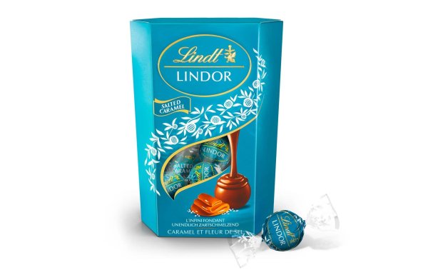 Lindt Schokoladen-Pralinen Lindor Kugeln Salted Caramel 200 g