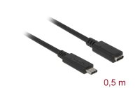 Delock USB 3.1-Verlängerungskabel 10Gbps PD 60W USB C - USB C 0.5 m