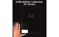 Avery Zweckform Universal-Etiketten 3490 70 x 36 mm, 25 Blatt