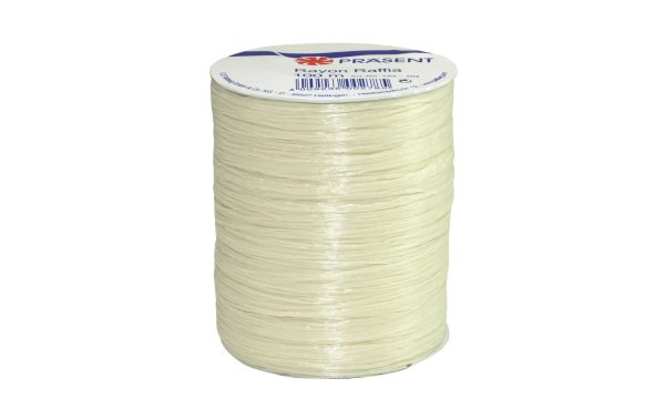 Pattberg Geschenkband Raffia Rayon 100 m, Creme