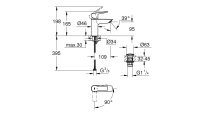 GROHE Lavaboarmatur QuickFix Start S-Size chrom