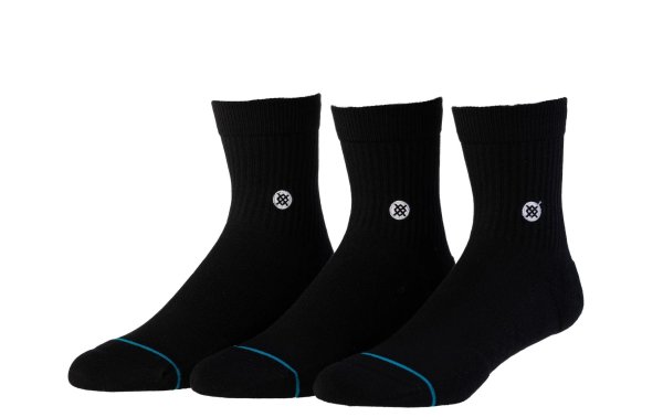 STANCE Socken Icon Quarter Schwarz 3er-Pack