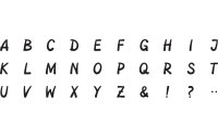 Heyda Motivstempel-Set Alphabet, Braun/Orange