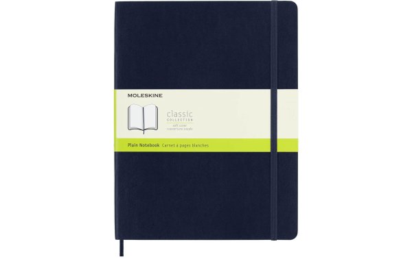 Moleskine Notizbuch Classic XL Softcover Blanko Saphier