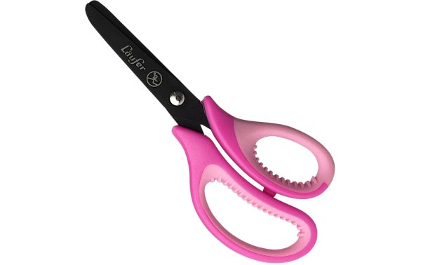 Läufer Kinderschere 13 cm, Edelstahl, Rechtshänder, Pink/Rosa