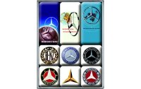 Nostalgic Art Magnet-Set Mercedes 9 Stück, Mehrfarbig