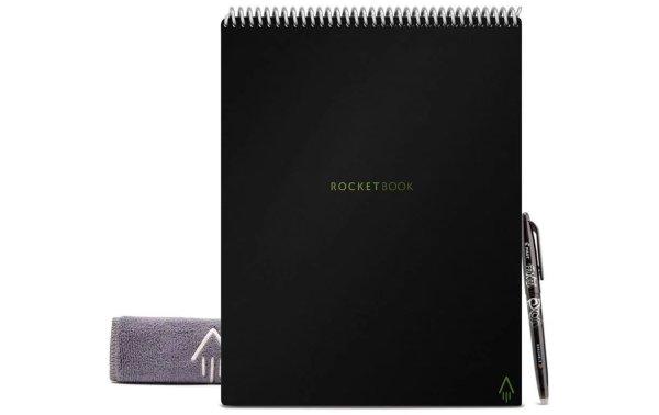 Rocketbook Notizbuch Flip Smart A4, Liniert, Schwarz