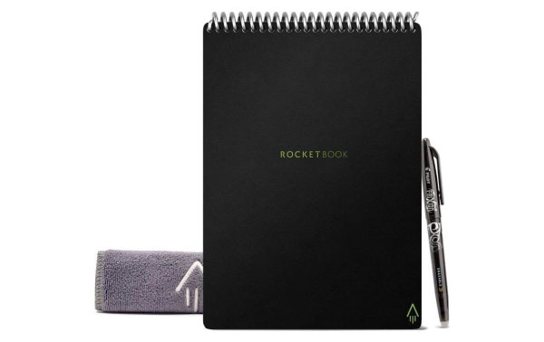 Rocketbook Notizbuch Flip Smart A5, Liniert, Schwarz