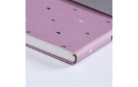 Gmund Notizbuch Bavarian Herzen 13.5 x 20.3 cm, Dot, Rosa