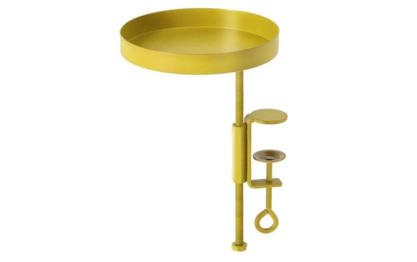 Esschert Design Ablage mit Klemme Stahl, Gold