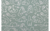 Simons Cat Napfunterlage 40 x 30 x 1 cm, Grün