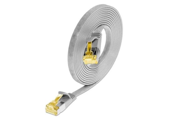 SLIM Slimpatchkabel  Cat 6A, U/FTP, 0.5 m, Grau