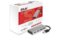 Club 3D USB-Hub USB 3.1 4-Port mit Netzteil