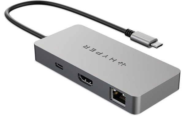 HYPER Dockingstation HyperDrive 5-in-1 USB-C Hub Silber