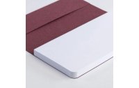 Gmund Notizbuch Pocket Pad 6.7 x 13.8 cm, Blanko, Dunkelrot