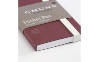 Gmund Notizbuch Pocket Pad 6.7 x 13.8 cm, Blanko, Dunkelrot