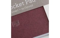Gmund Notizbuch Pocket Pad 6.7 x 13.8 cm, Blanko, Dunkelrot