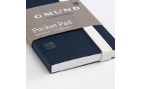 Gmund Notizbuch Pocket Pad 6.7 x 13.8 cm, Blanko, Dunkelblau