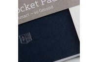 Gmund Notizbuch Pocket Pad 6.7 x 13.8 cm, Blanko, Dunkelblau