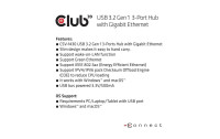 Club 3D Dockingstation USB 3.0 3-Port mit Gigabit Ethernet