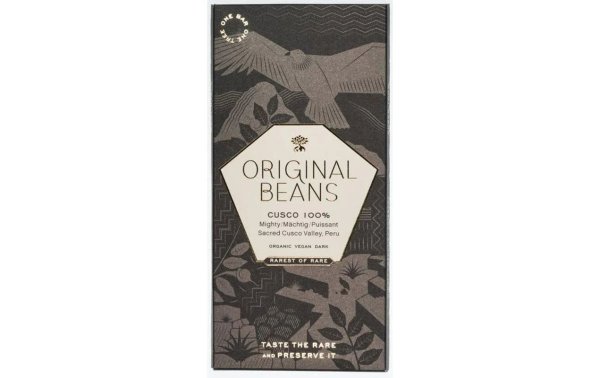 Original Beans Tafelschokolade Bio Cusco 100% Kakao 70 g