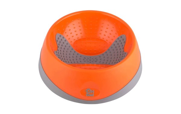 LickiMat Futtermatte Oh Bowl Orange Grau L, Ø 30 cm