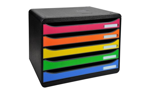 Biella Schubladenbox BIG-BOX PLUS Schwarz/Mehrfarbig, A4+ quer