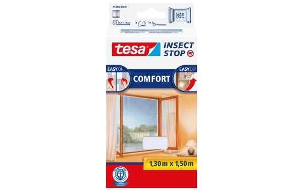 tesa Fliegengitter Insect Stop Comfort Fenster 1.3x1.5m weiss