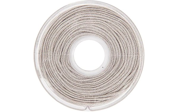 Rico Design Kordelband Makramee 1 mm x 10 m, Hellgrau