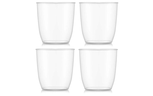 Bodum Outdoor-Becher Kvadrant 350 ml, Transparent, 4 Stück