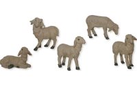 Botanic-Haus Krippenfiguren  Schafe 5-teilig, 9-11 cm