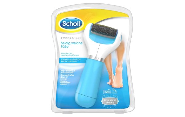 Scholl Hornhautentferner Velvet Smooth Electronic Foot File blau