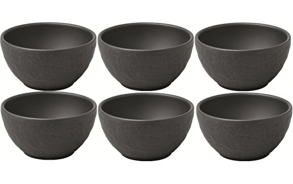 Villeroy & Boch Snackschale Manufacture Rock 7.7 cm, 6 Stück, Schwarz