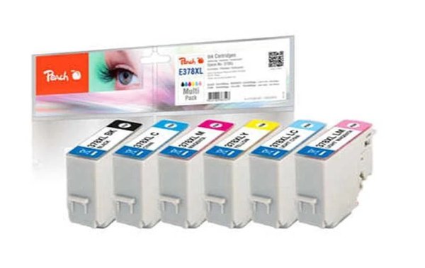 Peach Tinte Epson Nr. 378XL Je 1x BK, C,M,Y;LC,LM