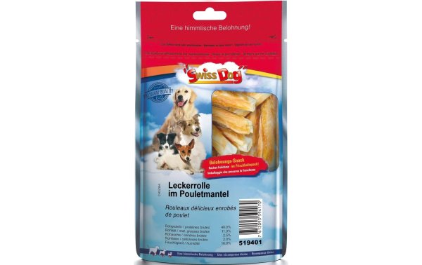 SwissDog Kausnack Leckerrolle im Pouletmantel, 300 g, 15 Stk.