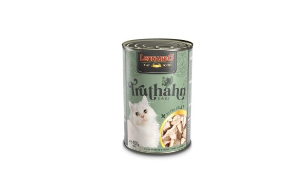 Leonardo Cat Food Nassfutter Truthahn + Extra Filet 400 g