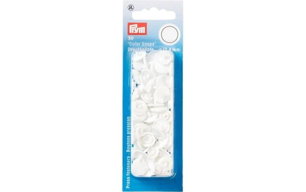 Prym Druckknöpfe Color Snaps Weiss, 12.4 mm, 30 Stück