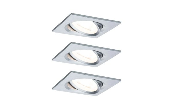 Paulmann Einbauspot Nova Coin 3-Stepdim Set, 3 x 6 W, 2700 K, Silber