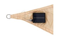 FTM Sonnensegel LED Solar, 360 cm, Dreieck, Beige