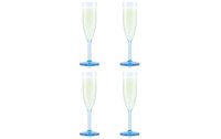 Bodum Outdoor-Champagnerglas Oktett 120 ml, Blau, 4 Stück