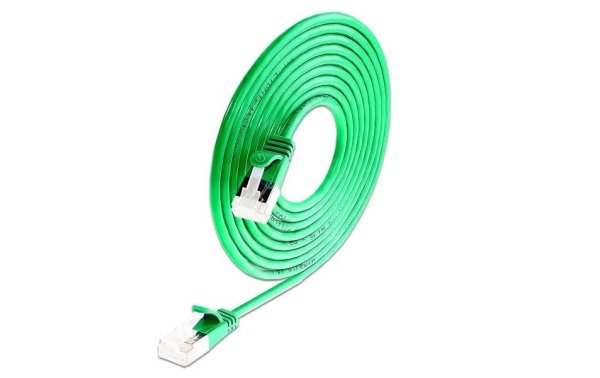 SLIM Slimpatchkabel  Cat 6A, U/FTP, 7 m, Grün