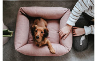 Hunter Hunde-Sofa Inari S, 60 x 50 cm, Pastellrot