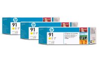 HP Tinte Nr. 91 (C9485A) Yellow (3er-Pack)