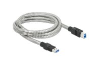 Delock USB 3.1-Kabel Metalmantel USB A - USB B 2 m