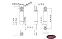 RC4WD Stossdämpfer White Shocks 70 mm