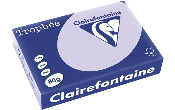 Clairefontaine Kopierpapier Trophée A4, 80 g/m², Lila, 500 Blatt