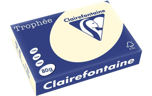 Clairefontaine Kopierpapier Trophée A4, 80 g/m², Hellchamois, 500 Blatt