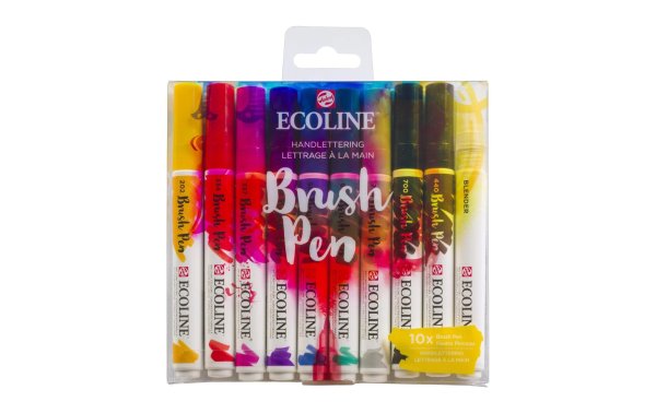 Talens Brushpen Ecoline Handlettering 10er Set